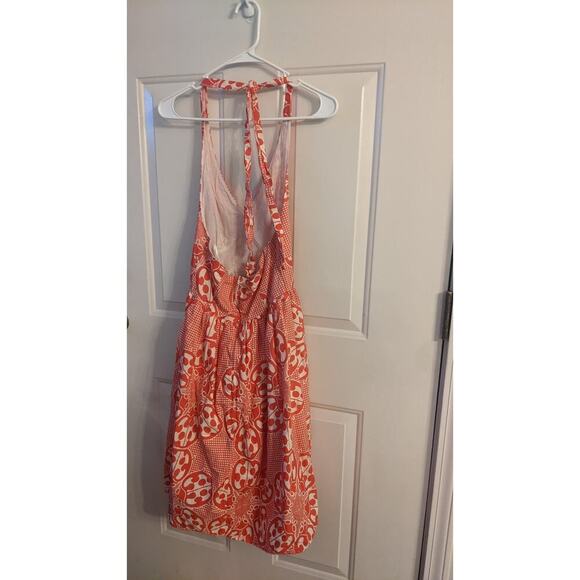 ModCloth Haute Happenstance Lady Bug Red Ivory Halter Dress, Small - Picture 4 of 10